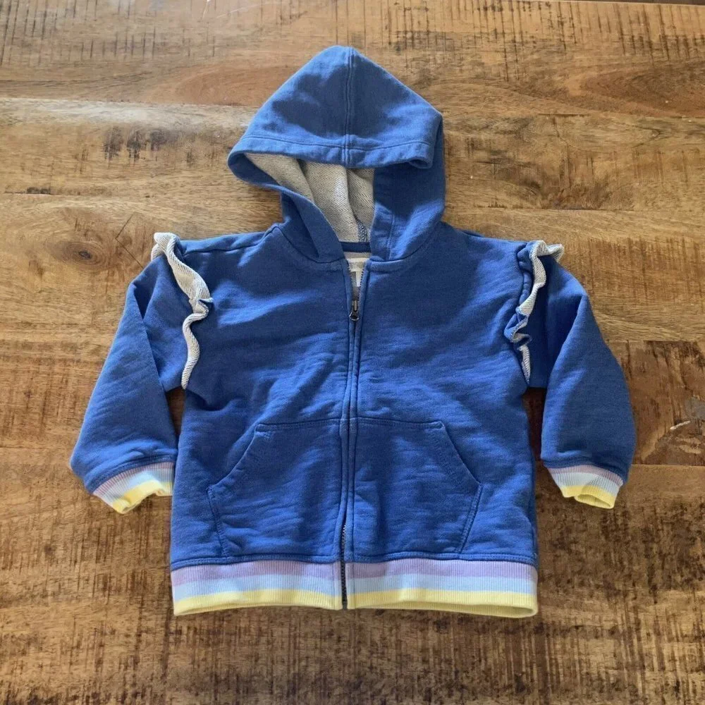 Gymboree Toddler 2T Girls Blue Zippered Hoodie